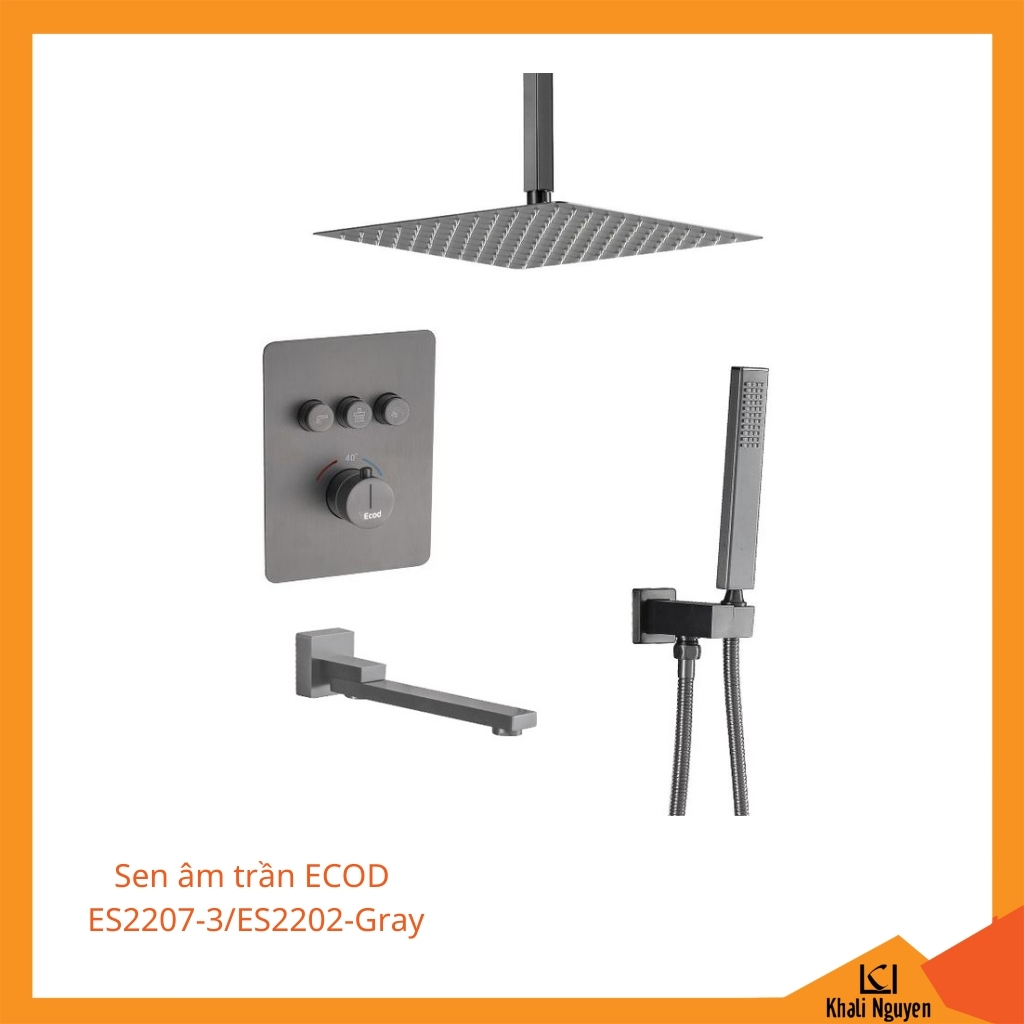 Sen âm trần ECOD ES2207-3/ES2202 - Gray | Vòi xả bồn | Phím bấm chức năng độc lập
