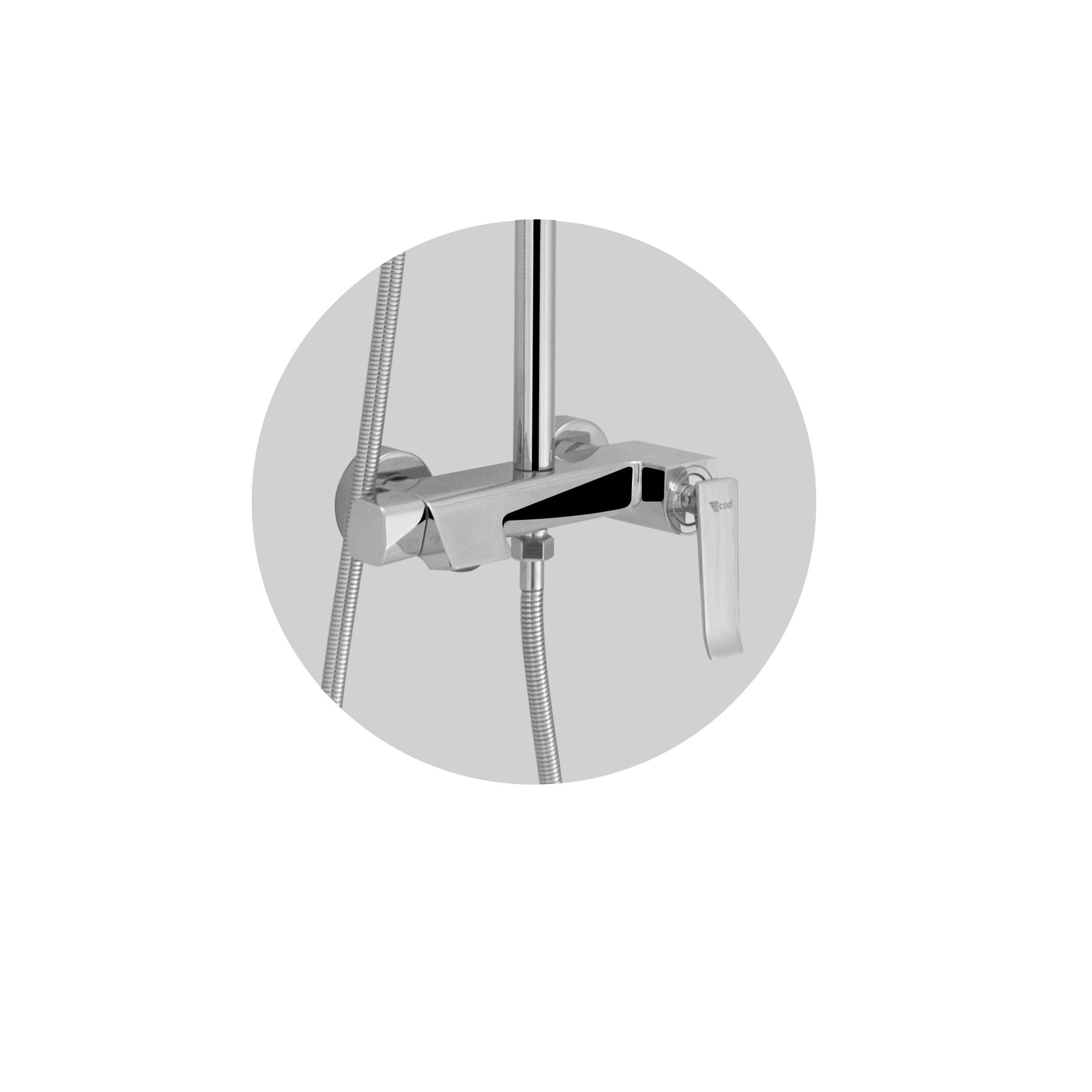 Sen cây ECOD ES3077 - Crom| Thiết kế sen cây tối giản | Tay sen cầm tay 3 chế độ