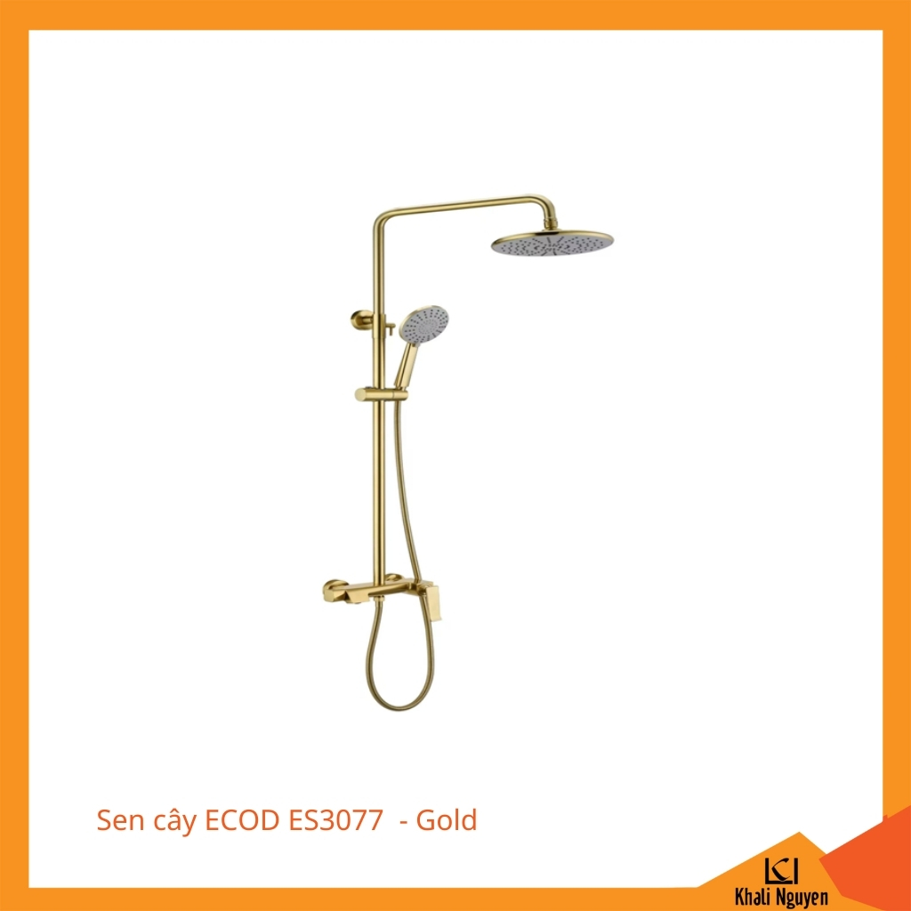 Sen cây ECOD ES3077 - Gold | Lớp mạ PVD màu vàng | Tay sen cầm tay 3 chế độ