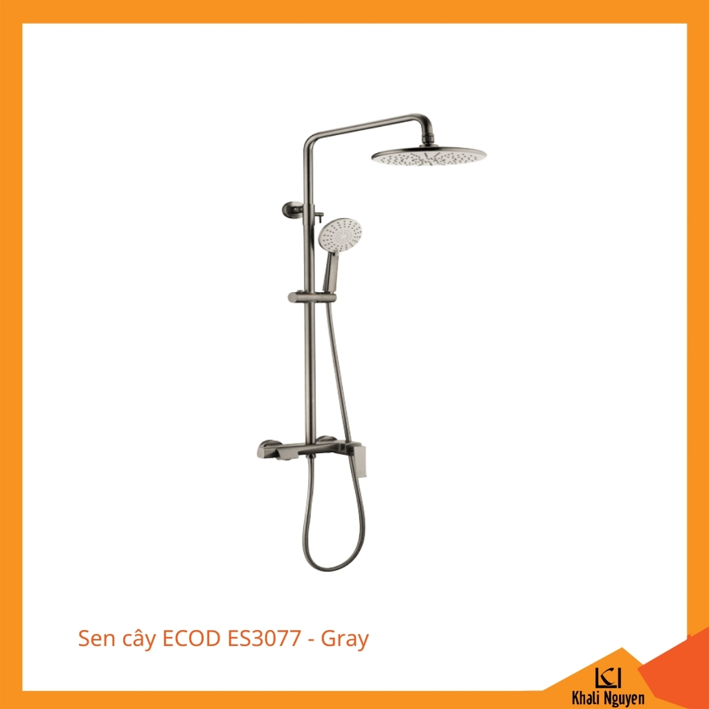 Sen cây ECOD ES3077 - Gray | Lớp mạ PVD màu xám | Tay sen cầm tay 3 chế độ