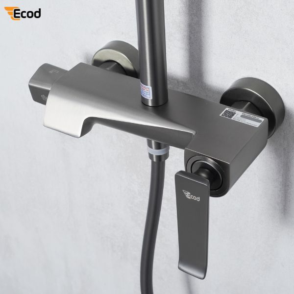 Sen cây ECOD ES3077 - Gray | Lớp mạ PVD màu xám | Tay sen cầm tay 3 chế độ
