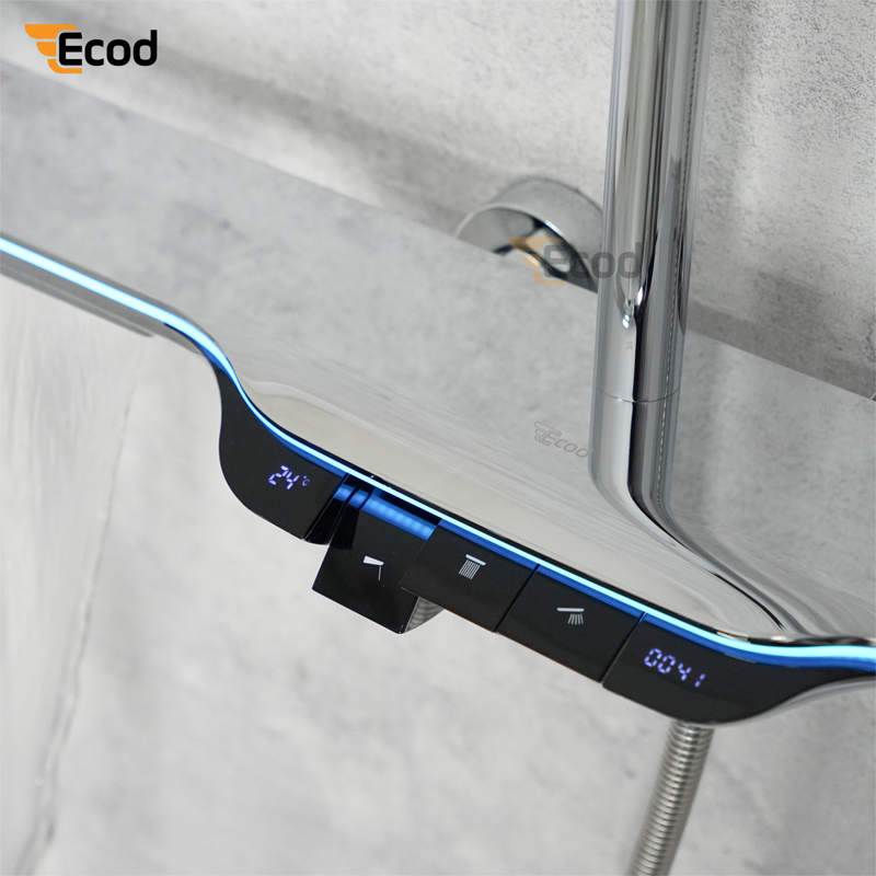 Sen cây ECOD phím đàn ML0019 - Crom | Đèn LED viền | Màn hình hiển thị nhiệt độ