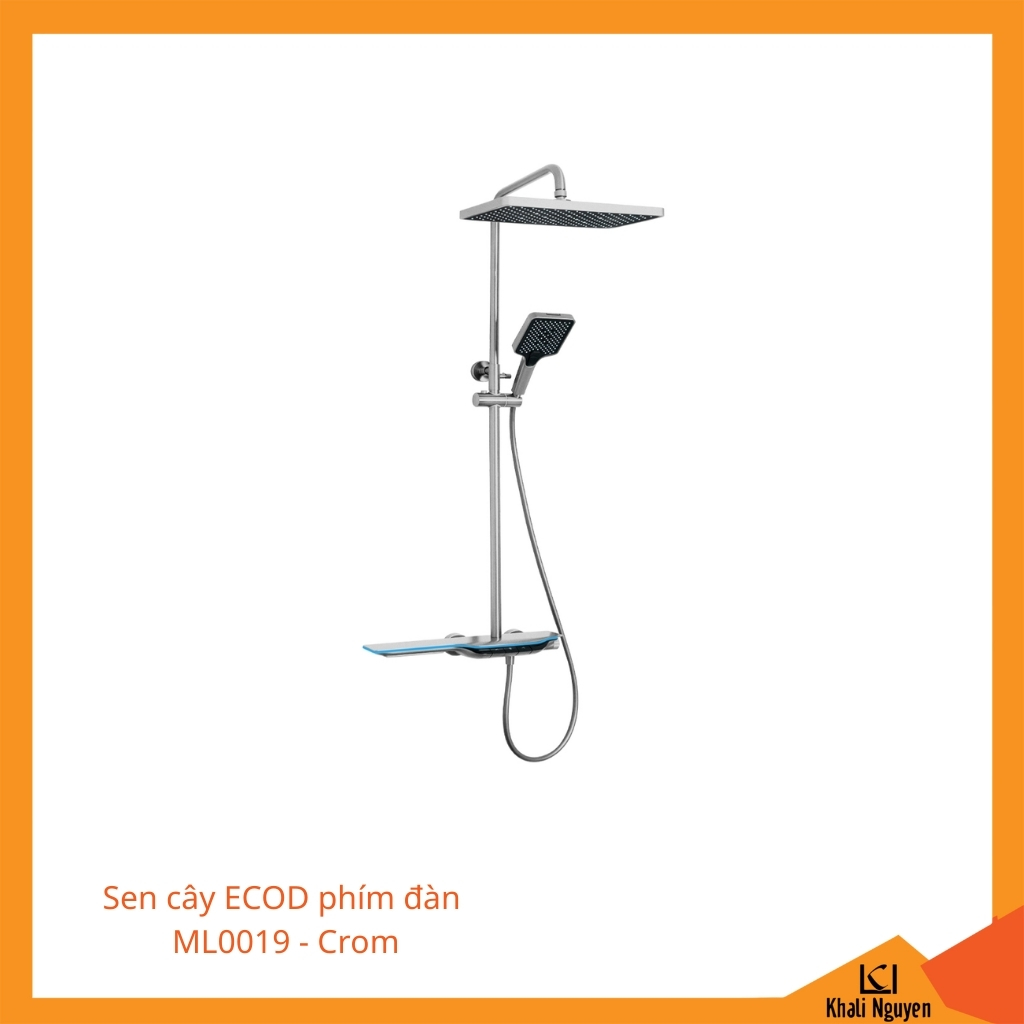 Sen cây ECOD phím đàn ML0019 - Crom | Đèn LED viền | Màn hình hiển thị nhiệt độ