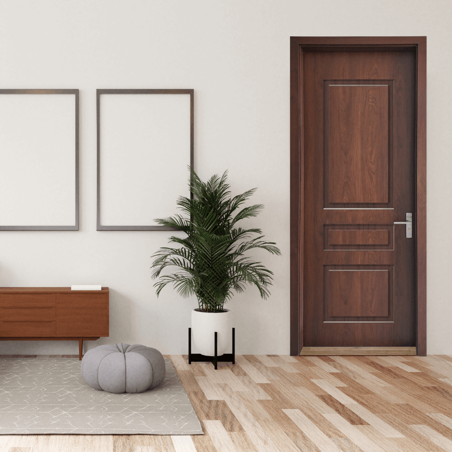Ảnh cửa gỗ nhựa Composite 1 cánh Ecosmart ECO 214-M28