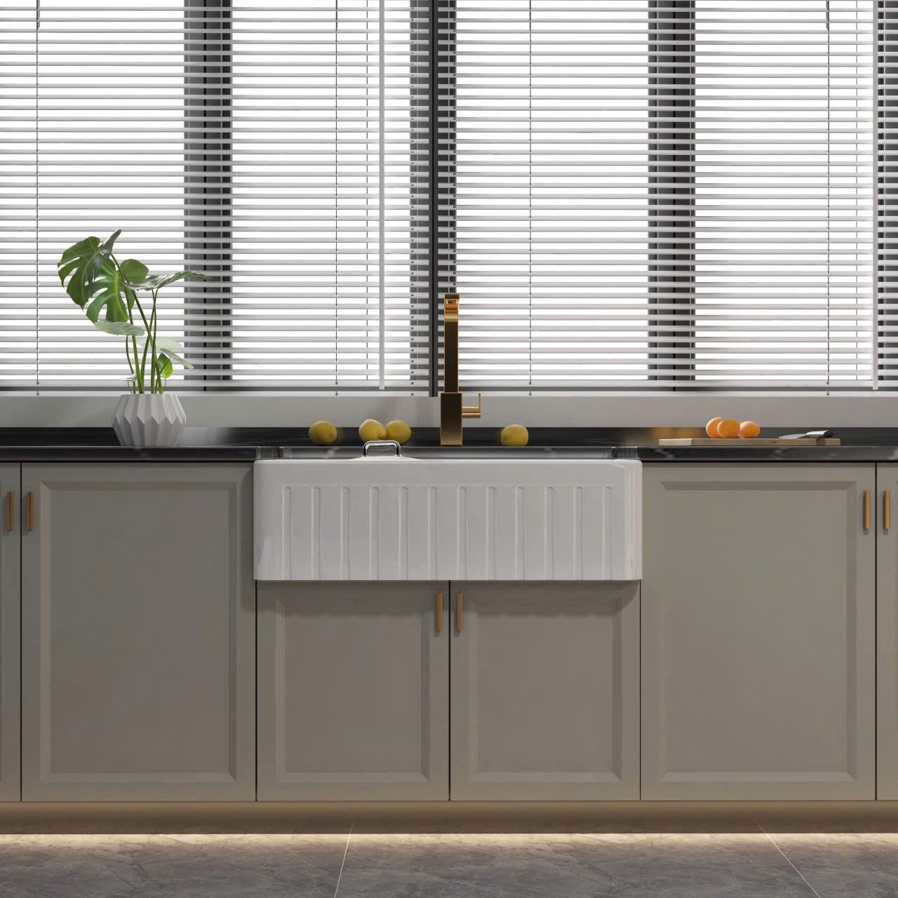 Chậu rửa bát chén sứ UDiseno UD-030-2 - hình 1