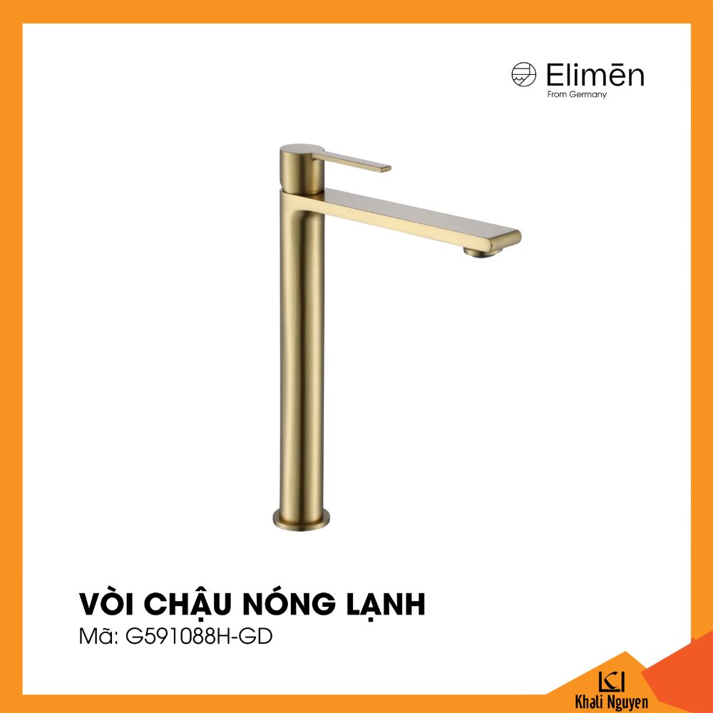 Vòi Lavabo nóng lạnh G591088H-GD, mạ vàng cao cấp
