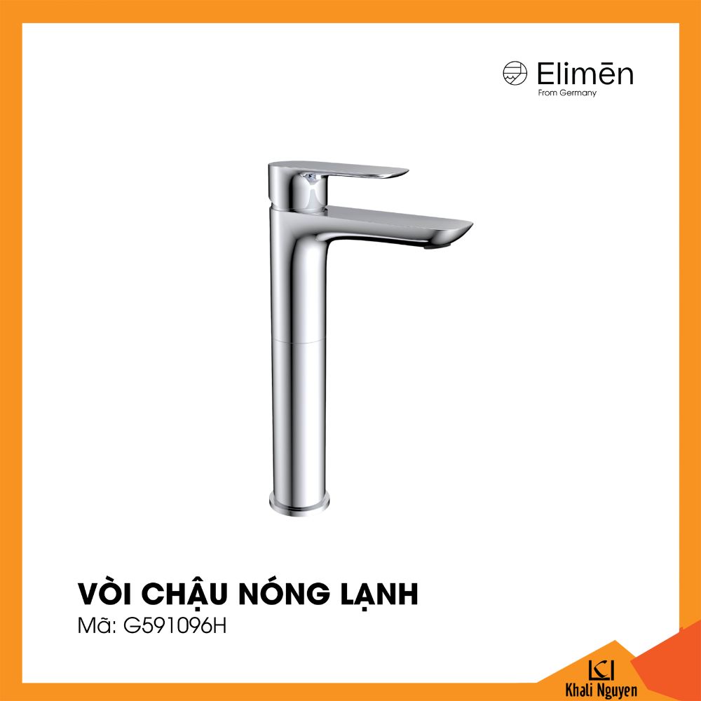 Vòi Lavabo nóng lạnh Elimen g591096H, mạ Crom + Niken