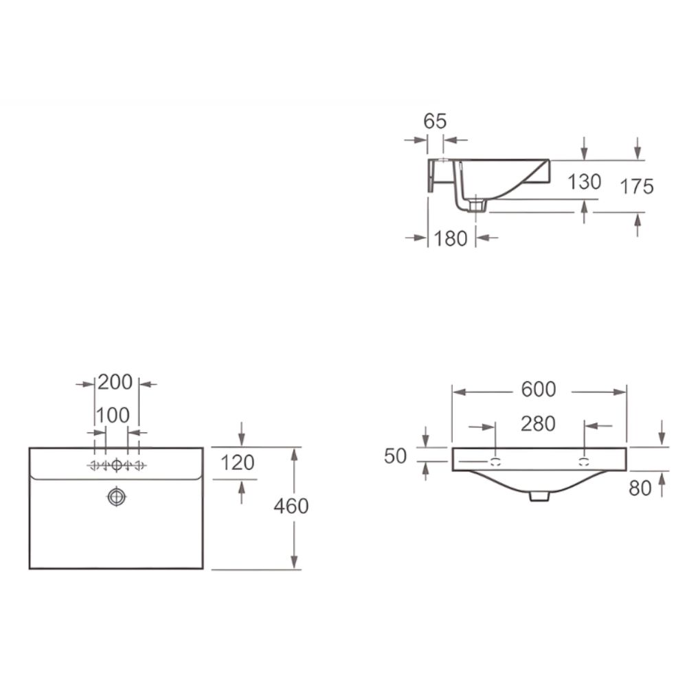 Bản vẽ kĩ thuật chậu LF1041