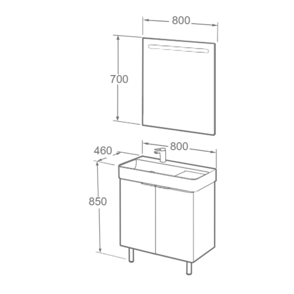 Bản vẽ kĩ thuật tủ LF1924-800