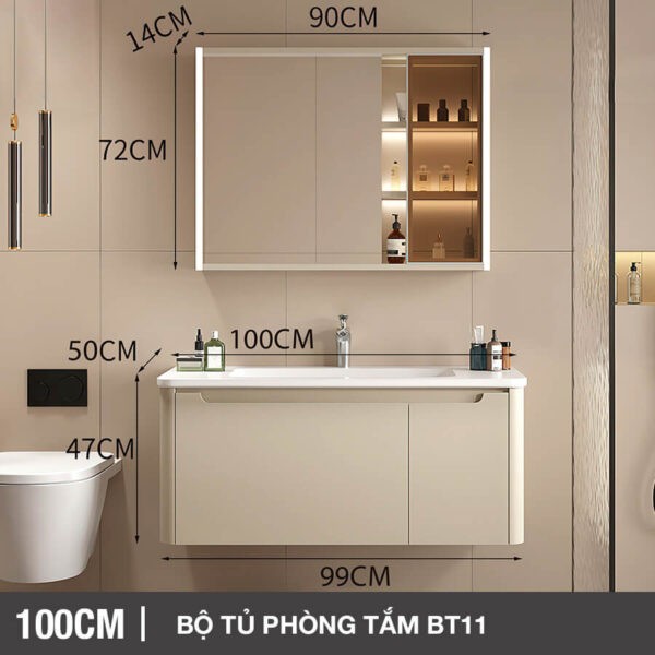 Bộ tủ chậu lavabo Enic BT11-100