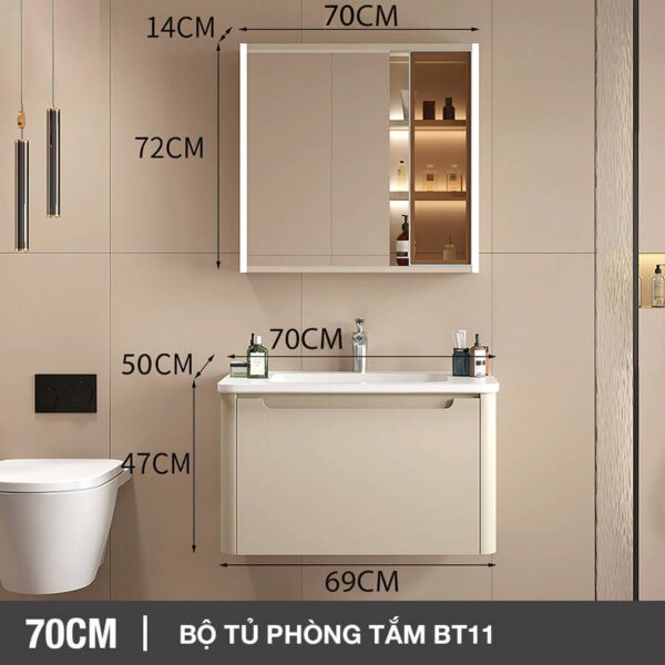 Bộ tủ chậu lavabo Enic BT11-70