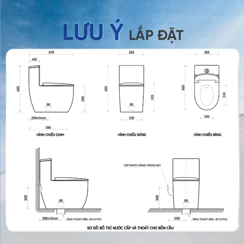 Bản vẽ bồn cầu 1 khối Enic C02