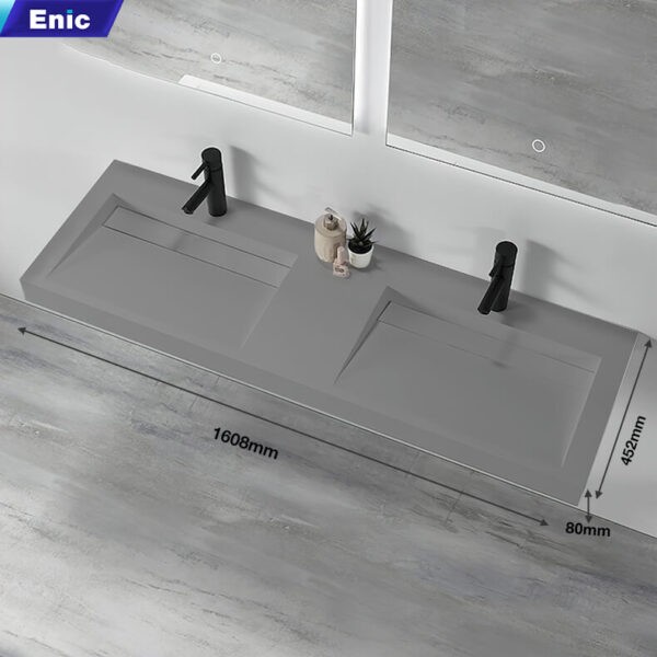 Lavabo treo tường Enic D1266 - Xám nhám