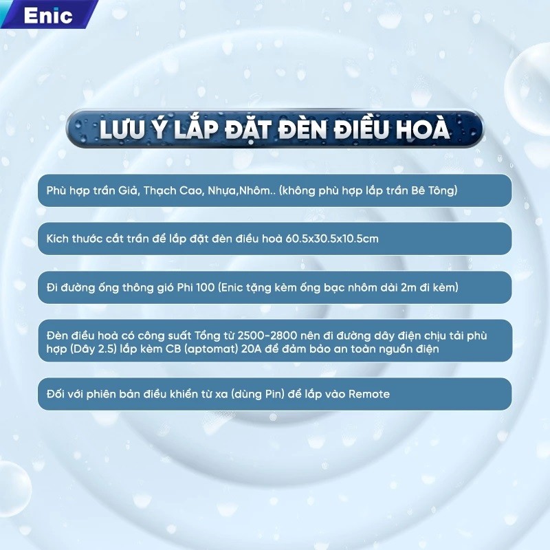 Quạt đèn điều hòa phòng tắm Enic D22 - hinh 8