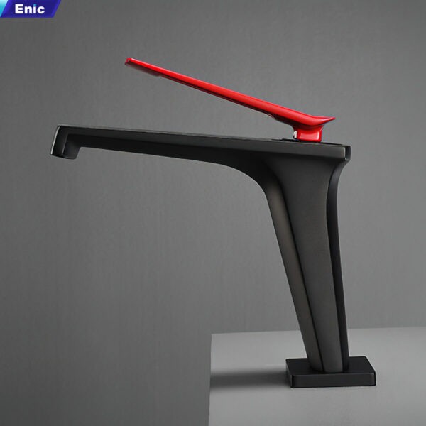 Vòi lavabo Enic D48-1004 Black Red