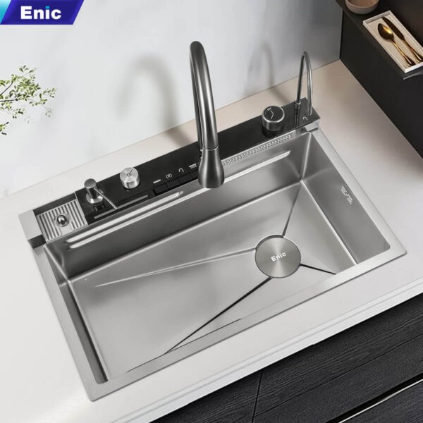 Chậu rửa bát 1 hố Enic DK4-INOX