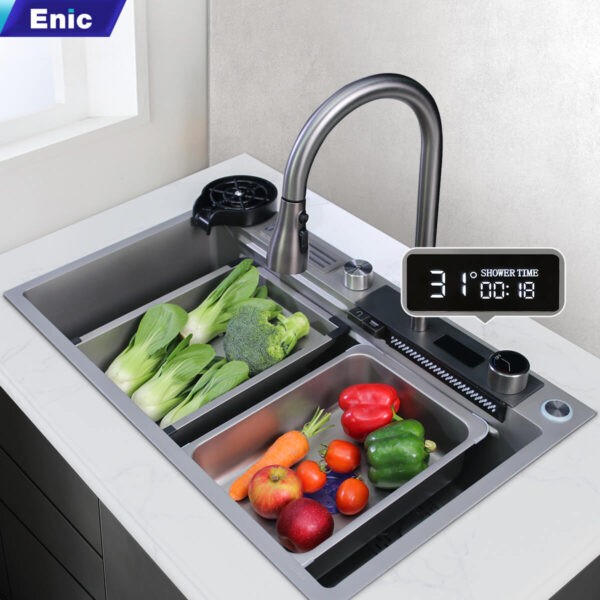 Chậu rửa bát Enic K2-LED-INOX