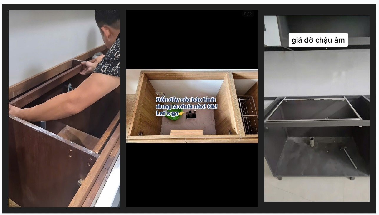 Giá đỡ châu rửa bát âm bàn