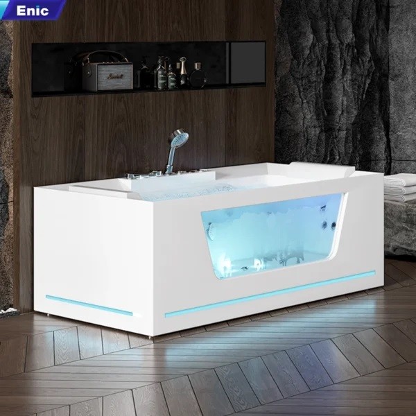 Bồn tắm massage Enic MC05 1M8 | 470L | Sục massage thuỷ lực, sục massage khí, massage thác nước, nhạc Bluetooth, đèn Led