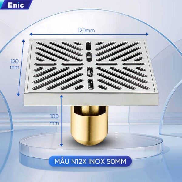 Thoát sàn 120x120 Enic N12x-INOX