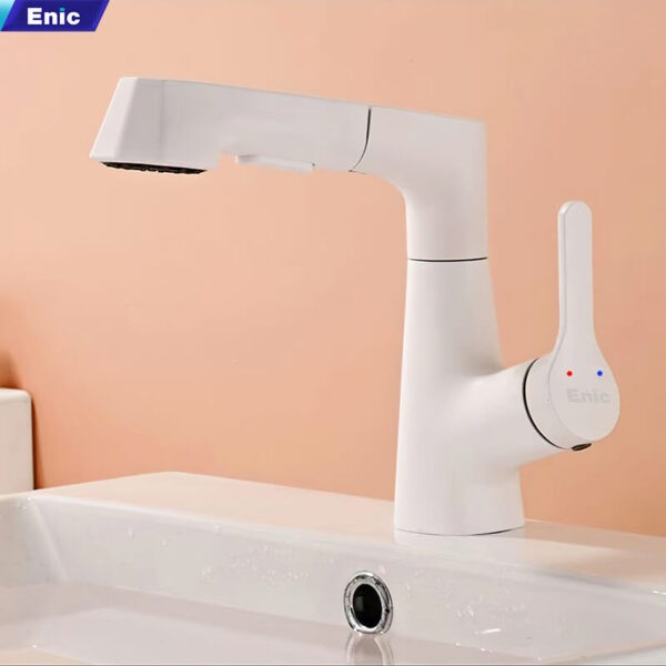 Vòi lavabo Enic R01 màu trắng