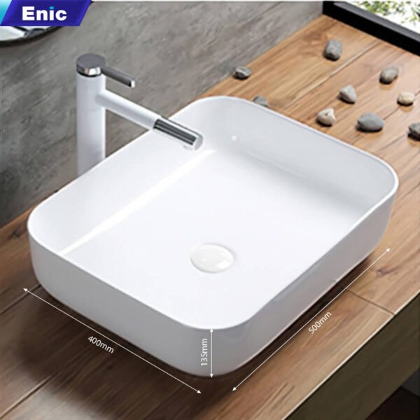 Lavabo đặt bàn Enic S4 trắng