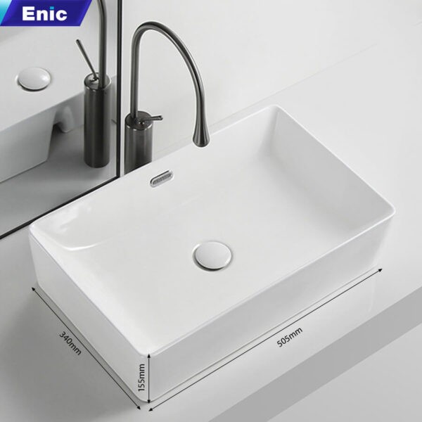 Lavabo đặt bàn Enic S6-1002 trắng