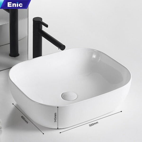 Lavabo đặt bàn Enic S8-10002 trắng