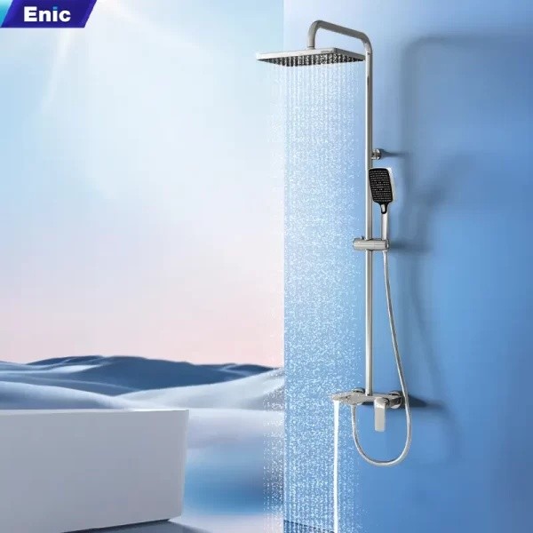 Sen tắm cây Enic S01 nóng lạnh màu inox
