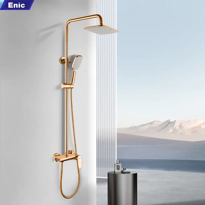 Sen tắm cây Enic S07 nóng lạnh màu vàng hồng