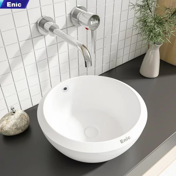 Lavabo đặt bàn Enic S5-1600 trắng bóng