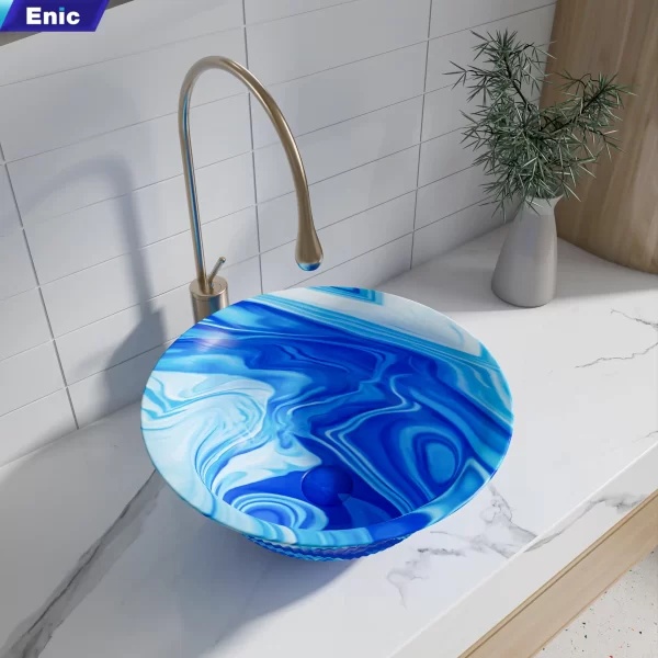 Lavabo đặt bàn Enic S5-1800 vân đá bóng