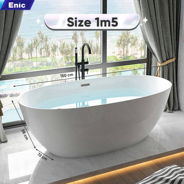 Bồn tắm nằm oval Enic T01 1m5