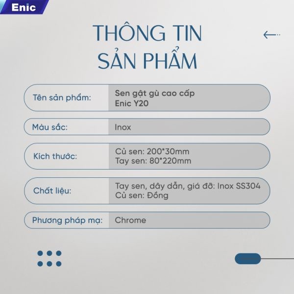 Sen tắm cây Enic Y20 - hình 4