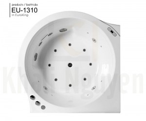 Bên trong lòng bồn tắm massage EU-1310