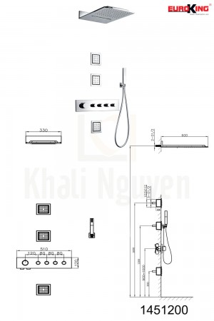 Bản vẽ Sen cây âm tường EU-1451200