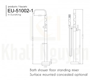 bản vẽ Sen tắm bồn EU-51002-1