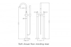 Bản vẽ Sen tắm bồn EU-51003