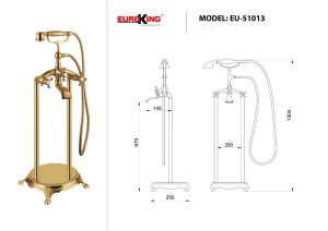 Bản vẽ kỹ thuật Sen tắm EU-51013