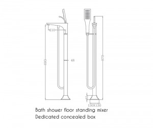 Bản vẽ Sen tắm bồn EU-51028