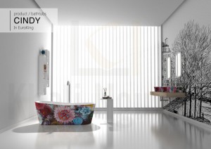 Bồn tắm CINDY EU-6025 Hoa Văn 3