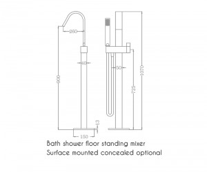 Bản vẽ Sen tắm bồn EU-61005