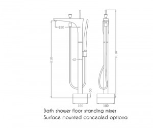 Bản vẽ Sen tắm bồn EU-61013