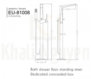 Bản vẽ sen tắm bồn EU-81008