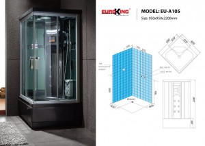 Bản vẽ sơ đồ kỹ thuật phòng xông hơi EU – A105