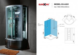 Bản vẽ sơ đồ kỹ thuật phòng xông hơi EU – A201