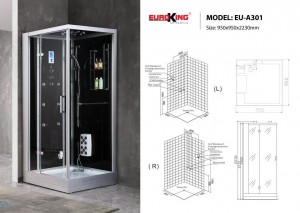 Bản vẽ sơ đồ kỹ thuật phòng xông hơi EU – A301