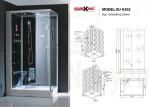 Bản vẽ sơ đồ kỹ thuật phòng xông hơi EU – A302