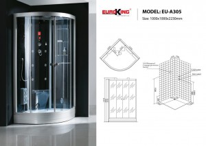 Bản vẽ sơ đồ kỹ thuật phòng xông hơi EU – A305