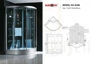 Bản vẽ sơ đồ kỹ thuật phòng xông hơi EU – A306